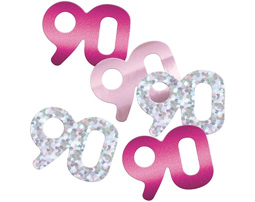 5oz GLITZ PINK 90TH BIRTHDAY CONFETTI