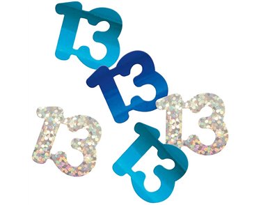 5oz GLITZ BLUE 13TH BIRTHDAY CONFETTI