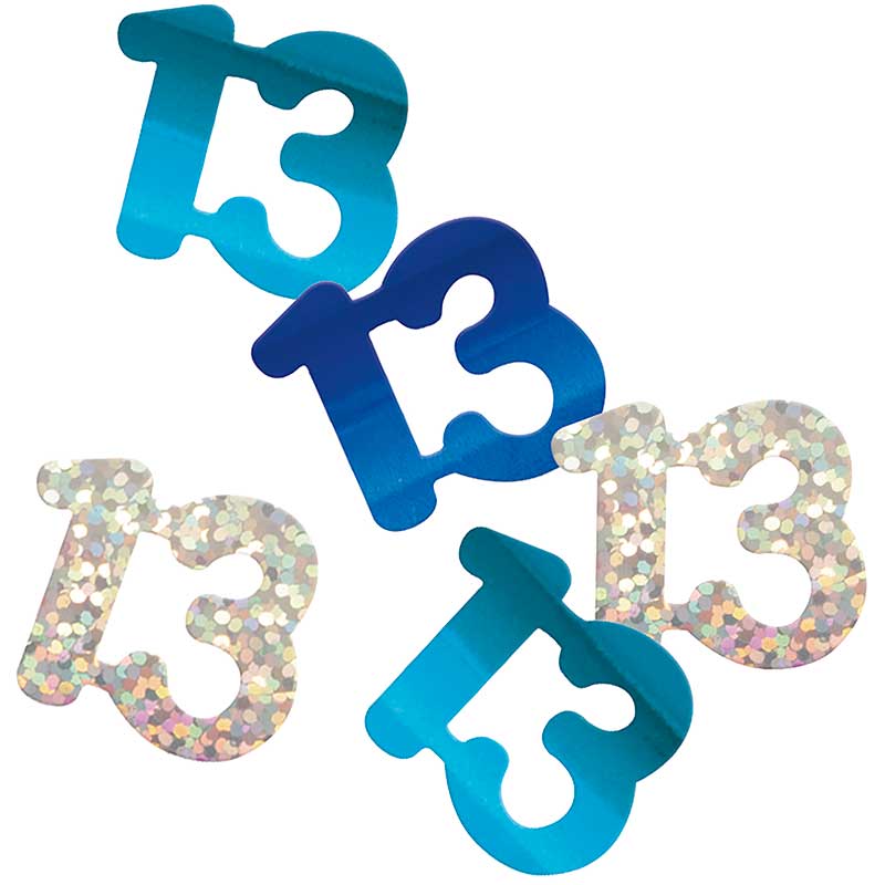 5oz GLITZ BLUE 13TH BIRTHDAY CONFETTI