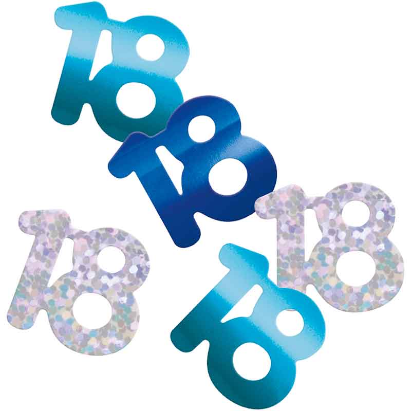 5oz GLITZ BLUE 18TH BIRTHDAY CONFETTI