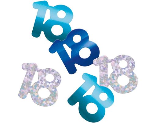 5oz GLITZ BLUE 18TH BIRTHDAY CONFETTI