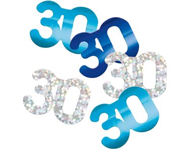5oz GLITZ BLUE 30TH BIRTHDAY CONFETTI