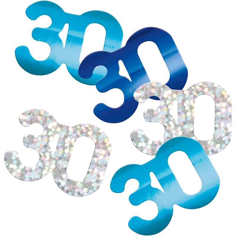 5oz GLITZ BLUE 30TH BIRTHDAY CONFETTI