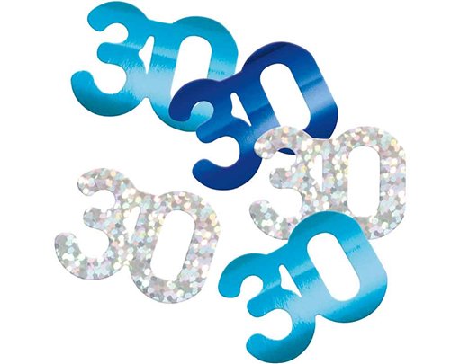 5oz GLITZ BLUE 30TH BIRTHDAY CONFETTI