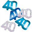 5oz GLITZ BLUE 40TH BIRTHDAY CONFETTI