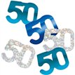 5oz GLITZ BLUE 50TH BIRTHDAY CONFETTI
