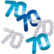 5oz GLITZ BLUE 70TH BIRTHDAY CONFETTI