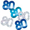5oz GLITZ BLUE 80TH BIRTHDAY CONFETTI
