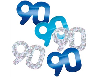 5oz GLITZ BLUE 90TH BIRTHDAY CONFETTI