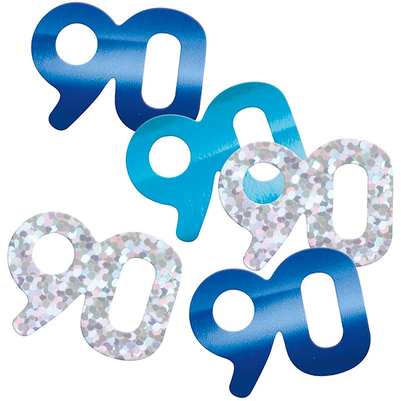 5oz GLITZ BLUE 90TH BIRTHDAY CONFETTI