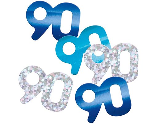 5oz GLITZ BLUE 90TH BIRTHDAY CONFETTI