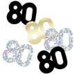 5oz GLITZ BLACK 80TH BIRTHDAY CONFETTI