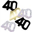 5oz GLITZ BLACK 40TH BIRTHDAY CONFETTI