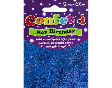 HAPPY BIRTHDAY BLUE CONFETTI