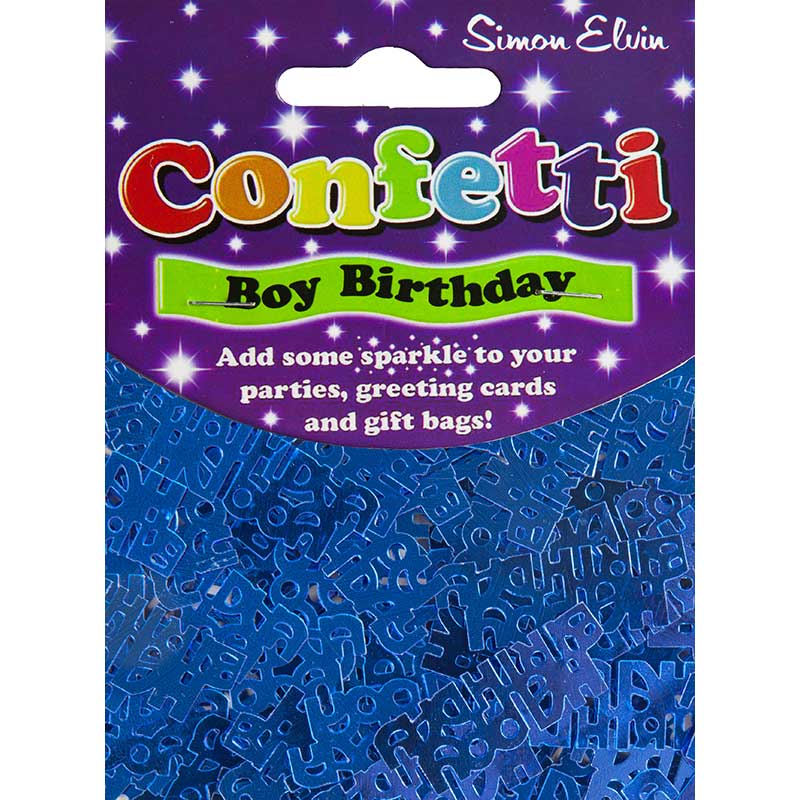 HAPPY BIRTHDAY BLUE CONFETTI