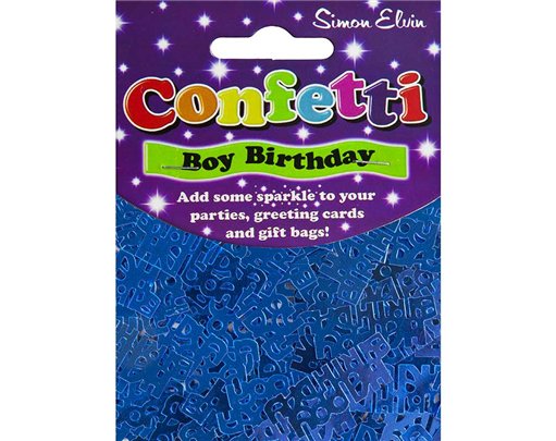 HAPPY BIRTHDAY BLUE CONFETTI