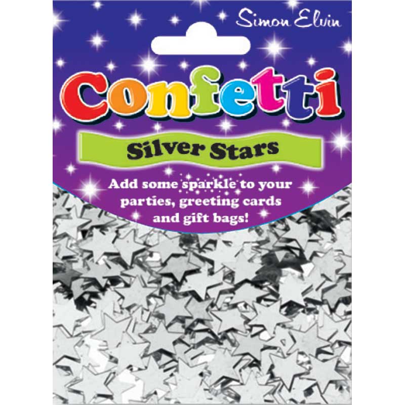 SILVER STARS CONFETTI