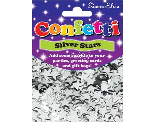 SILVER STARS CONFETTI