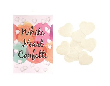 WHITE HEARTS CONFETTI  24S