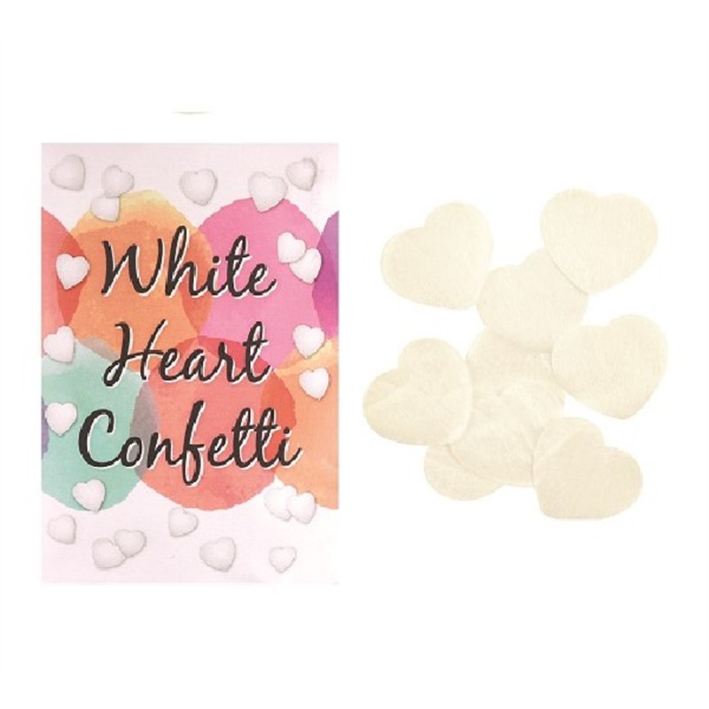 WHITE HEARTS CONFETTI  24S