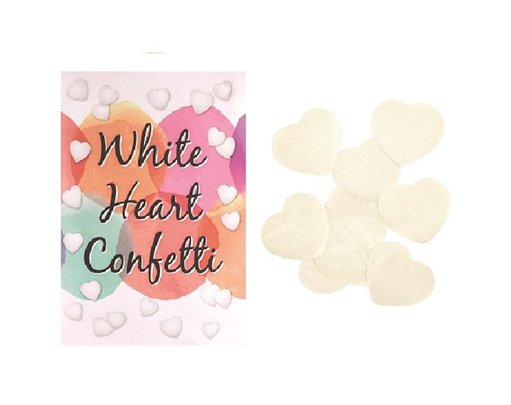 WHITE HEARTS CONFETTI  24S