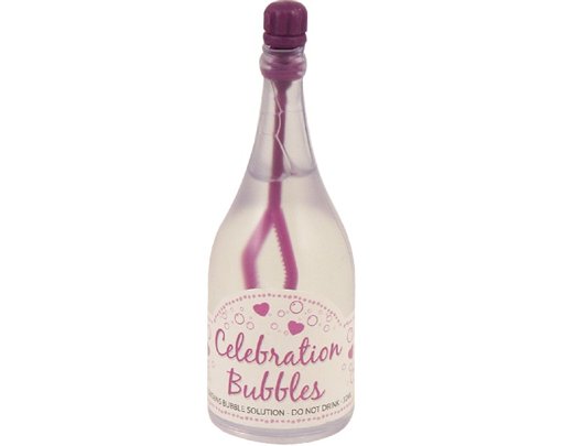 9CM CLEAR BOTTLE BUBBLE WITH PURPLE WAND  24S