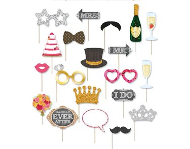 20PC ASST DESIGNS WEDDING PHOTO PROPS