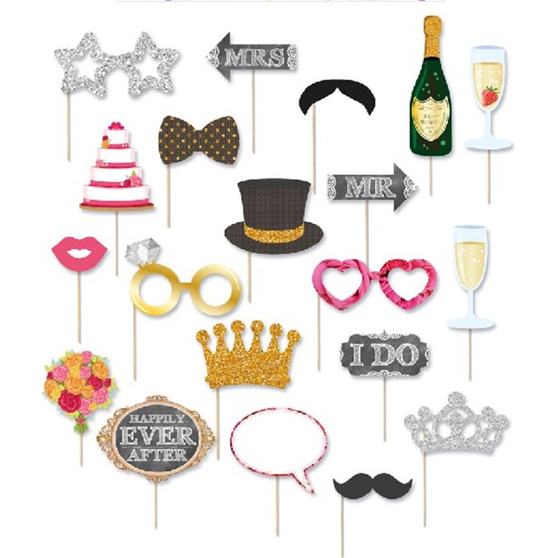 20PC ASST DESIGNS WEDDING PHOTO PROPS