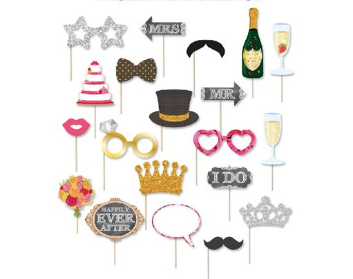 20PC ASST DESIGNS WEDDING PHOTO PROPS