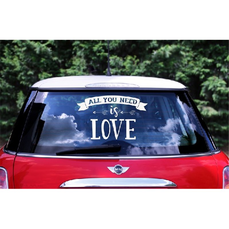 ALL YOU NEED IS LOVE WEDDING DAY CAR STICKER