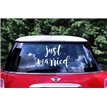 JUST MARRIED WEDDING DAY CAR STICKER