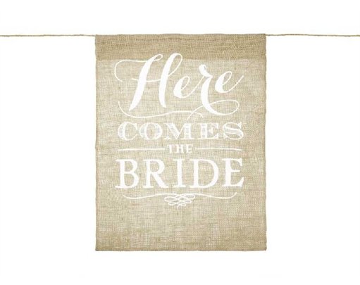 HERE COMES THE BRIDE AISLE SIGN