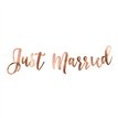 77cm JUST MARRIED ROSE GOLD BANNER