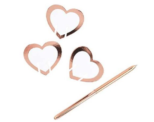 (10) ROSE GOLD GLASS PLACE CARD