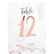 1-12 ROSE GOLD LEAF TABLE NUMBERS