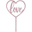 ROSE GOLD ACRYLIC LOVE CAKE TOPPER