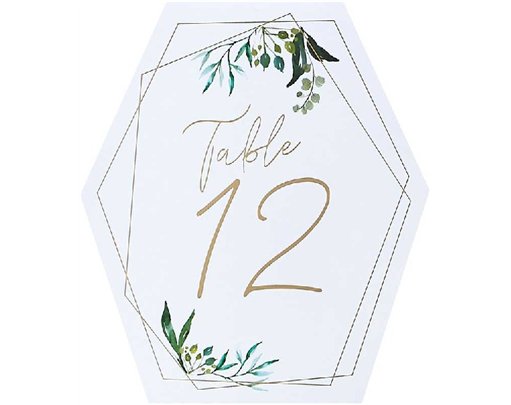 12PK TABLE NUMBERS