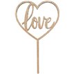 LOVE WOODEN CAKE TOPPER