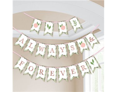 LOVE AND LEAVES PENNANT BANNER