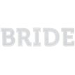 "BRIDE" WHITE IRON ON PATCH