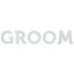 "GROOM" WHITE IRON ON PATCH