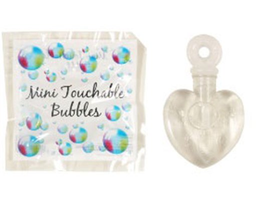 WHITE HEART MINI TOUCHABLE BUBBLES 48S