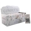 WHITE & SILVER PAPER CONFETTI 20S