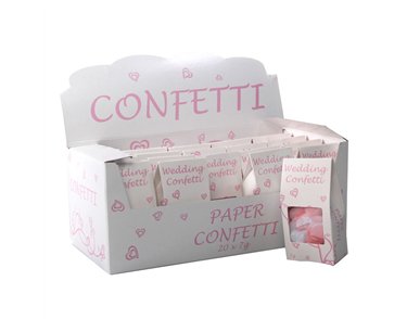 PINK & WHITE PAPER CONFETTI 20S