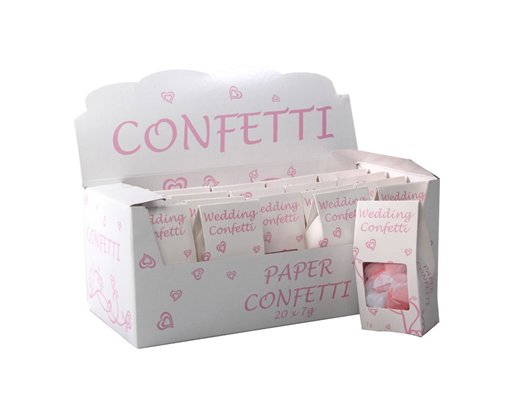PINK & WHITE PAPER CONFETTI 20S