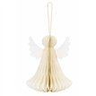 15cm IVORY HONEYCOMB ANGEL PAPER DECORATION