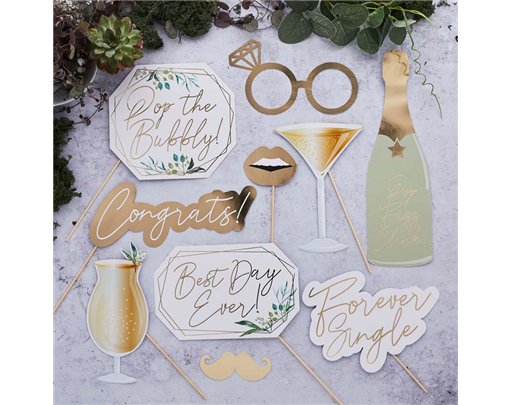 10PC PHOTO BOOTH PROPS