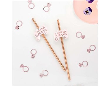 16PK "SHE SAID YAAAS" PAPER STRAWS