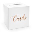 ROSE GOLD ON WHITE WEDDING CARD BOX