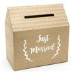 JUST MARRIED KRAFT WEDDING CARD BOX